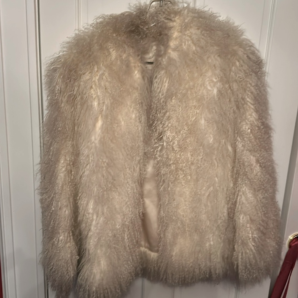 Long haired lamb jacket.  Vintage , needs a good cleaning